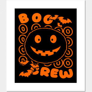Retro Halloween Typography Orange Text Posters and Art